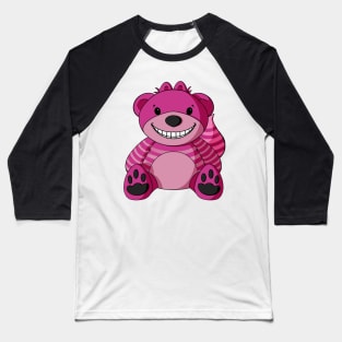 Cheshire Cat Teddy Bear Baseball T-Shirt